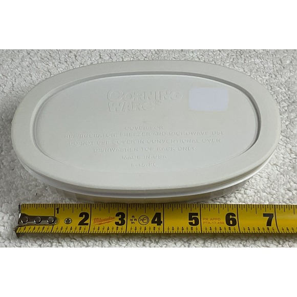 Vtg CORNING WARE F-15-B 475 ML Dish w/Lid USA French White Freezer Refrigerator - Picture 8 of 12